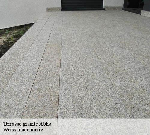 Terrasse granite  ablis-78660 Weiss maconnerie