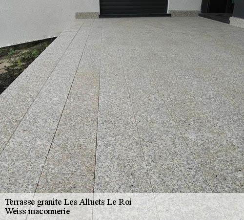 Terrasse granite  les-alluets-le-roi-78580 Weiss maconnerie