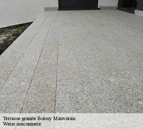 Terrasse granite  boissy-mauvoisin-78200 Weiss maconnerie