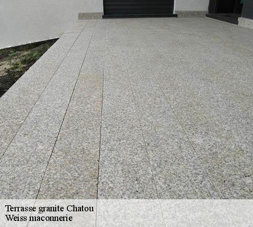 Terrasse granite  chatou-78400 Weiss maconnerie