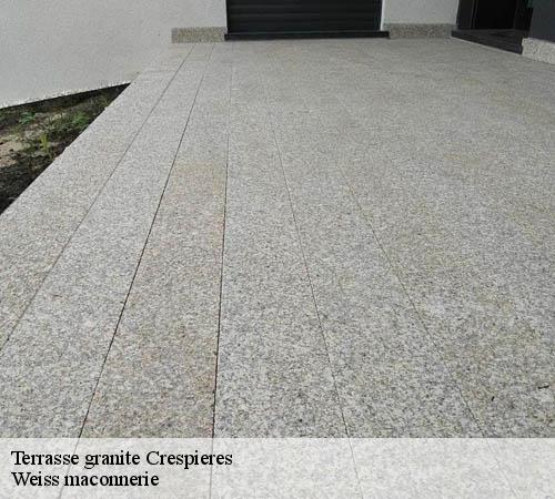 Terrasse granite  crespieres-78121 Weiss maconnerie