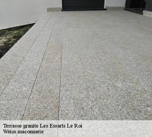 Terrasse granite  les-essarts-le-roi-78690 Weiss maconnerie
