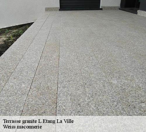 Terrasse granite  l-etang-la-ville-78620 Weiss maconnerie