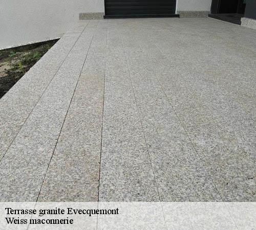 Terrasse granite  evecquemont-78740 Weiss maconnerie