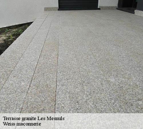 Terrasse granite  les-mesnuls-78490 Weiss maconnerie