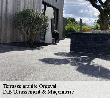 Terrasse granite  orgeval-78630 D.B Terassement & Maçonnerie
