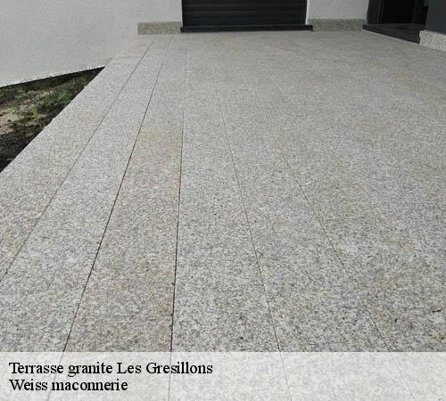 Terrasse granite  les-gresillons-78955 Weiss maconnerie