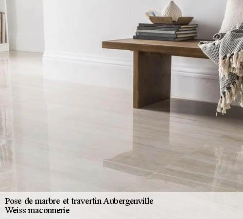 Pose de marbre et travertin  aubergenville-78410 Weiss maconnerie