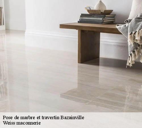 Pose de marbre et travertin  bazainville-78550 Weiss maconnerie
